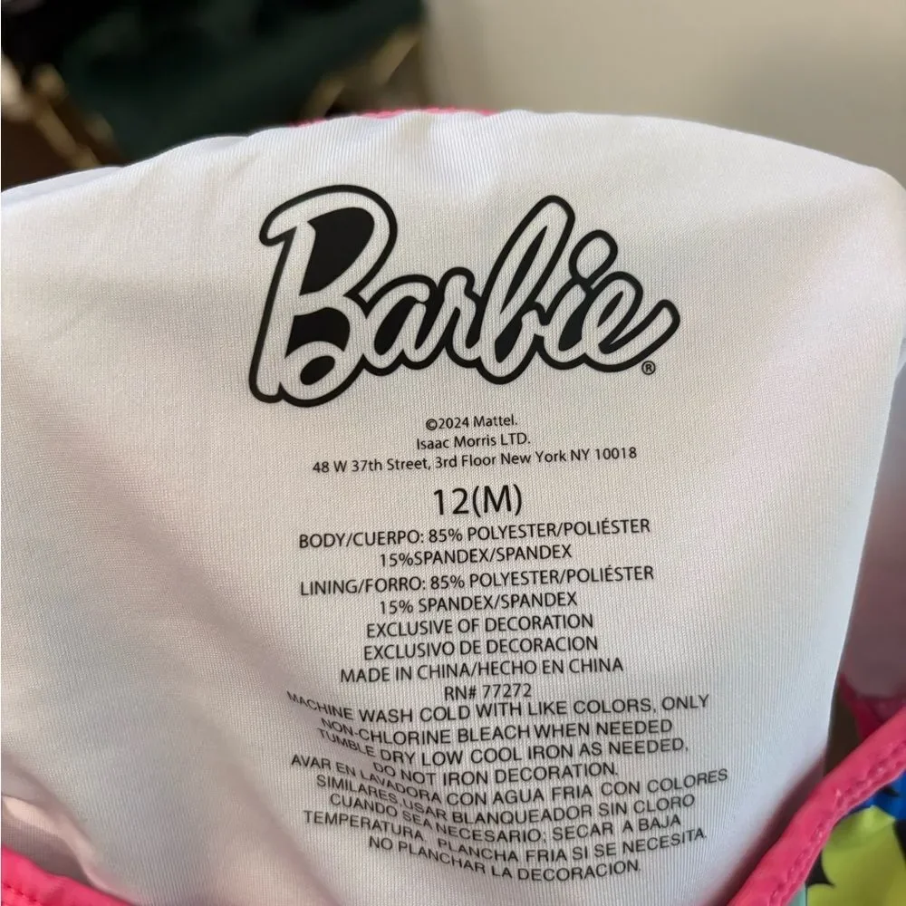 NWOT Barbie Kids Rashguard Set - Pink and Multicolor